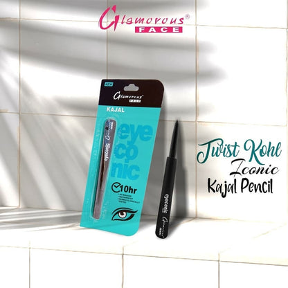 Glamorous Face Twist Kohl Eyeliner Iconic Pencil (BLACK)