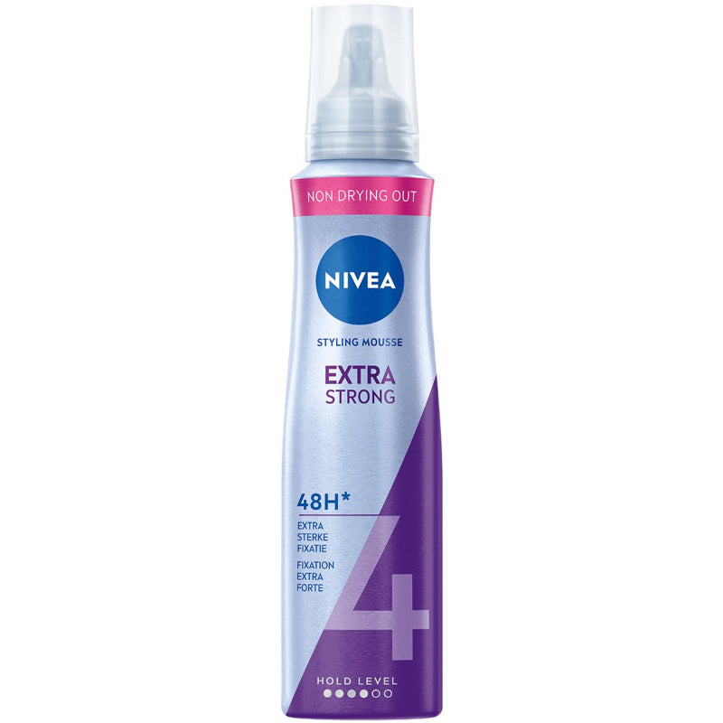 Nivea Extra Strong Styling Mousse 150 ml 48-Hour Hold Level 4 & Long-Lasting Style