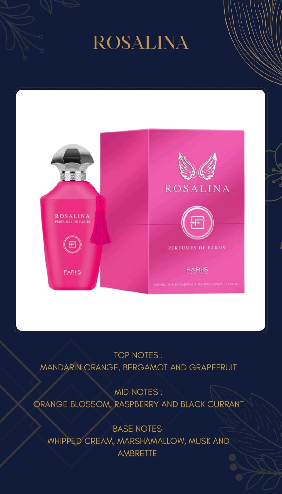 Faris Rosalina by Fariis EDP for Women 100ml