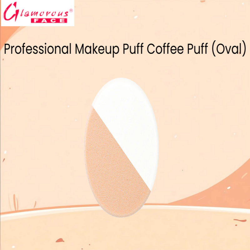 Glamorous Face Professional Makeup Puff Coffee Puff (Oval)