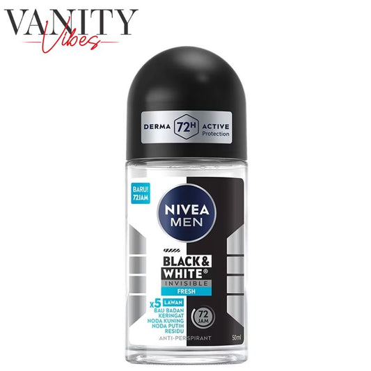 Nivea Men Black & White Invisible Fresh 72H Deodorant Roll on 50ml