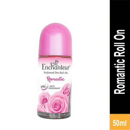 Enchanteur Romantic Roll-On Deodorant for Women 50ml - Long Lasting Floral Fragrance Anti-Perspirant for Freshness & Odor Pro