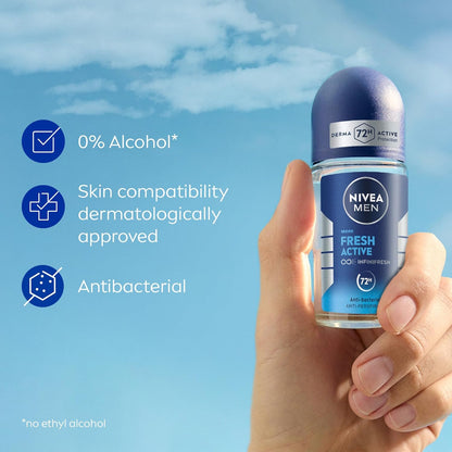 Nivea Men Fresh Active Infini Fresh 72H Deodorant Roll on 50ml