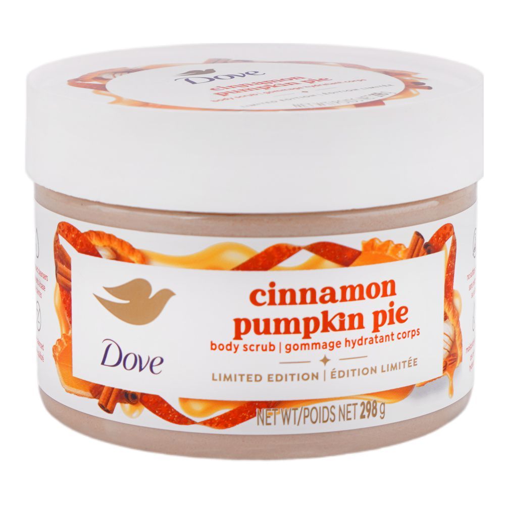 Dove Cinnamon Pumpkin Pie Body Scrub Limited Edition 298g – Deep Exfoliating Body Scrub for Smooth Soft Skin, Dead Skin Remov