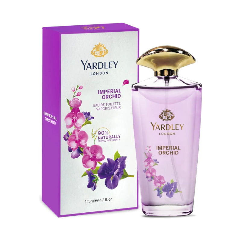 Yardley London Imperial Orchid Eau De Toilette for Women 125ml – Elegant Floral Gourmand Fragrance Perfume with Long Lasting 