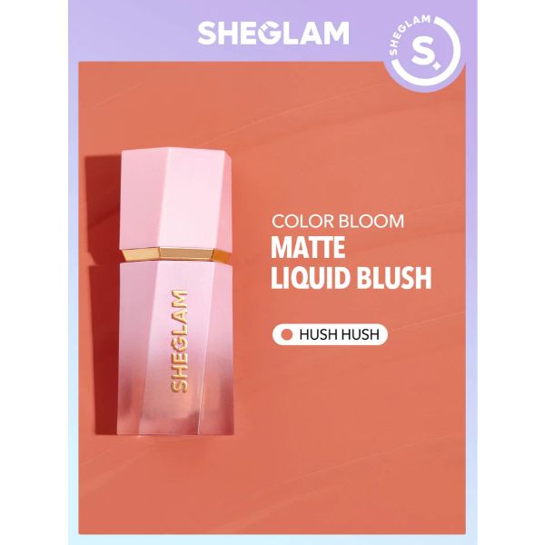 She Glam Sheglam Color Bloom Liquid Blush in Shade Hush Hush 5.2 ml Natural Flush & Long-Lasting Glow