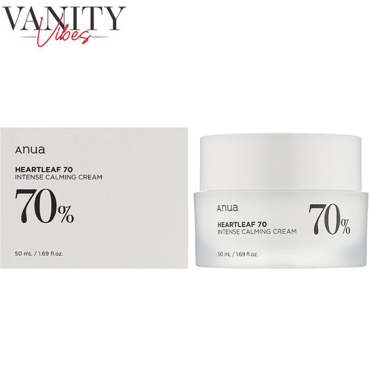 Anua Heartleaf 70% Intense Calming Cream 50 ml Soothes & Strengthens Sensitive Skin (K Beauty)