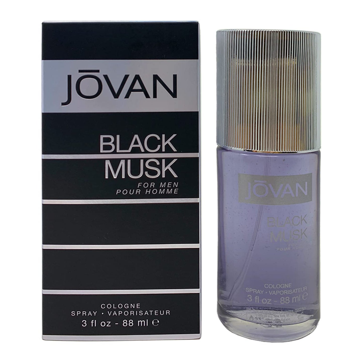 Jovan Black Musk For Men Pour Homme Cologne 88ml – Long Lasting Masculine Fresh & Musky Fragrance Spray