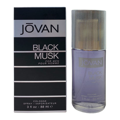 Jovan Black Musk For Men Pour Homme Cologne 88ml – Long Lasting Masculine Fresh & Musky Fragrance Spray