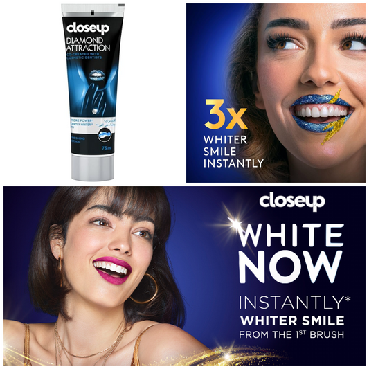 Closeup Diamond Attraction Toothpaste 100g / 75ml Co-Created with Oral Cosmetic Experts for Sparkling Smile