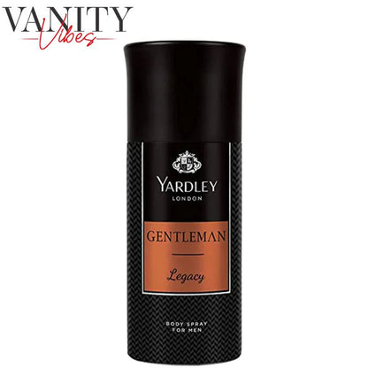 Yardley London Gentleman Legacy Body Spray for Men 150 ml Rich Masculine Fragrance & Long‑Lasting Freshness