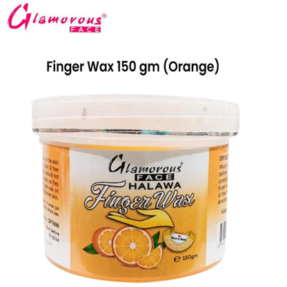 Glamorous Face Finger Wax 150 gm (Orange)