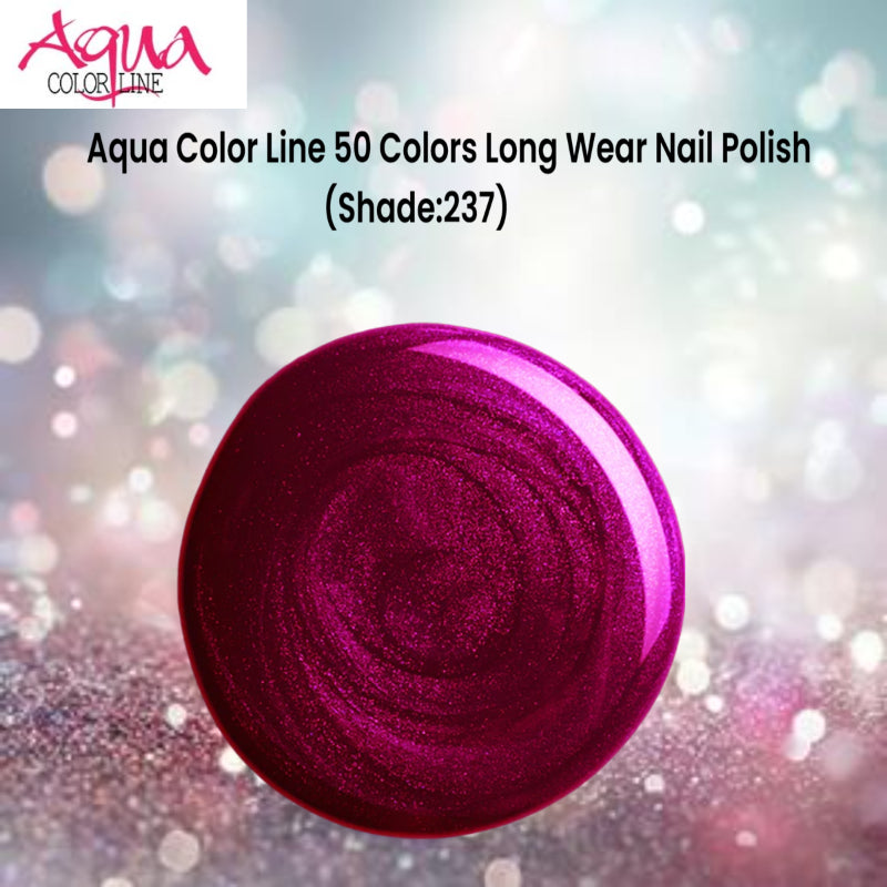 Aqua Color Line 50 Colors Long Wear Nail Polish (Shade:237)