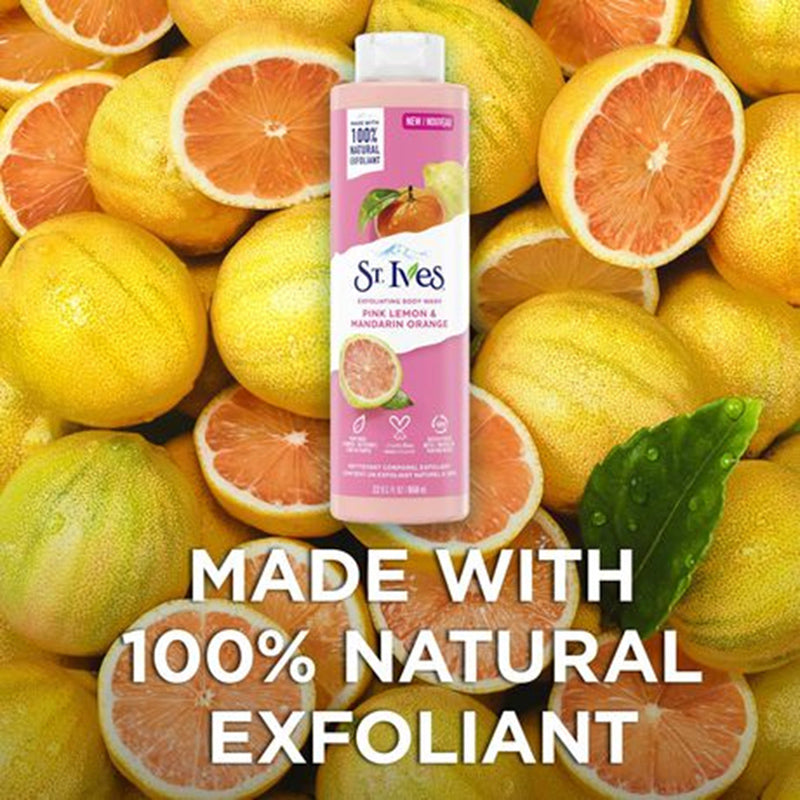 St Ives Exfoliating Body Wash Pink Lemon & Mandarin Orange 450ml