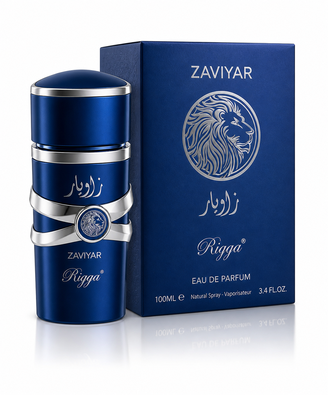 Rigga Zaviyar Blue Eau De Parfum 100ml – Long Lasting Fresh Aquatic Woody Fragrance Perfume for Men Strong Masculine Daily We