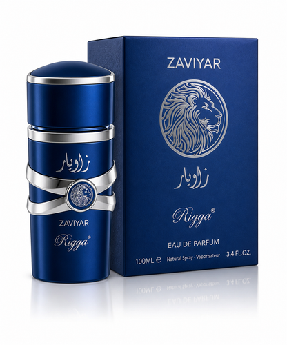 Rigga Zaviyar Blue Eau De Parfum 100ml – Long Lasting Fresh Aquatic Woody Fragrance Perfume for Men Strong Masculine Daily We