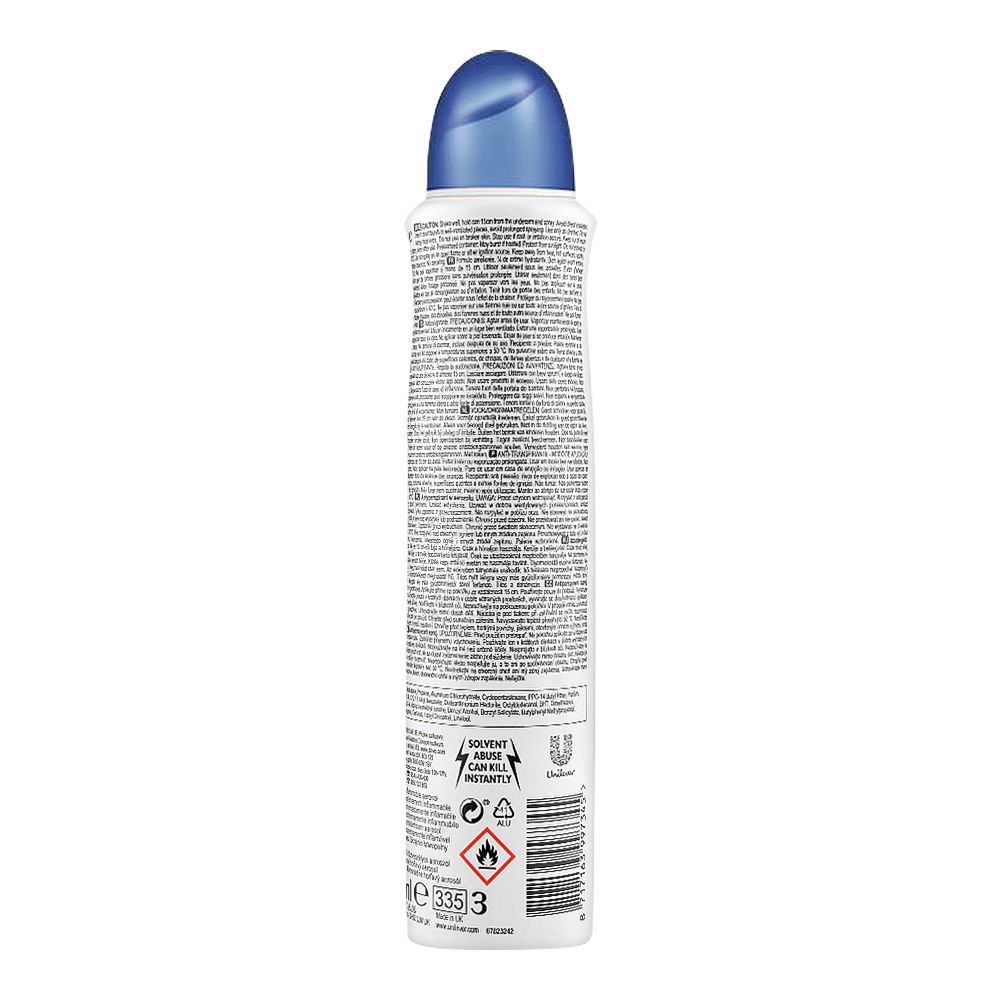 Dove 48H Original Deodorant Spray for Women 150 ml 0% Alcohol & Long-Lasting Freshness