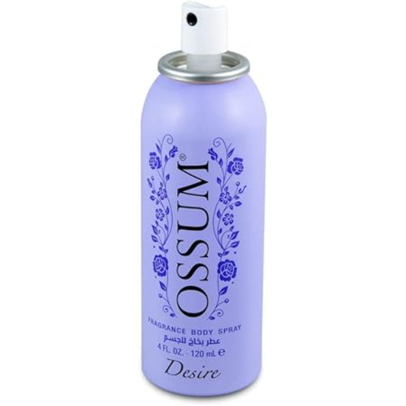 Ossum Desire Fragrance Body Spray 120ml - Long Lasting Fresh Floral Fruity Scent for Women