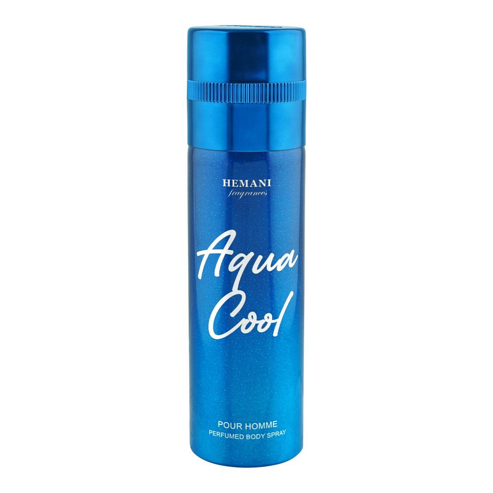 Hemani Fragrances Aqua Cool Pour Homme Perfumed Body Spray 200ml Long-Lasting Fresh & Masculine Fragrance