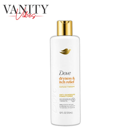 Dove Anti-Dandruff Dryness & Itch Relief Conditioner 355ml - Moisturizing Conditioner for Dry, Itchy & Flaky Scalp (USA)