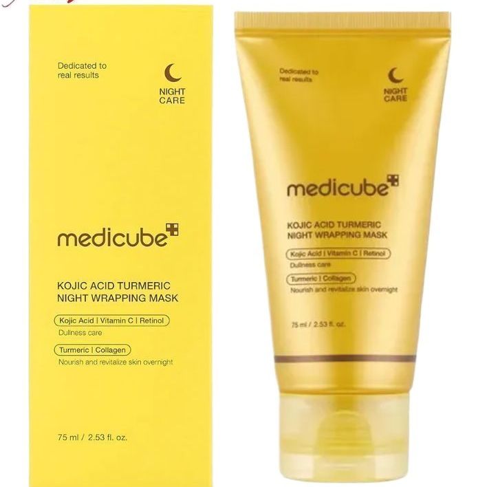 Medicube Kojic Acid Turmeric Night Wrapping Mask 75 ml Overnight Brightening & Skin Tone Repair (K Beauty)