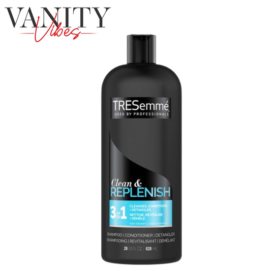 TRESemmé CLEAN & REPLENISH 3in1 Shampoo Conditioner and Hair Detangler 828ml