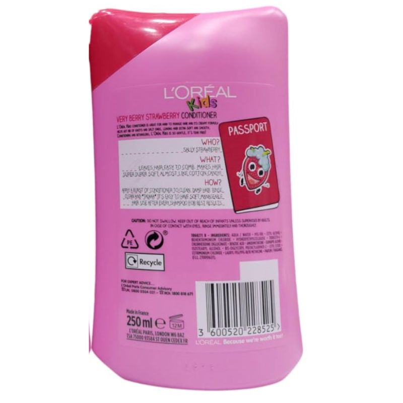 Loreal L'Oréal Kids Extra Gentle Very Berry Strawberry Conditioner 250ml