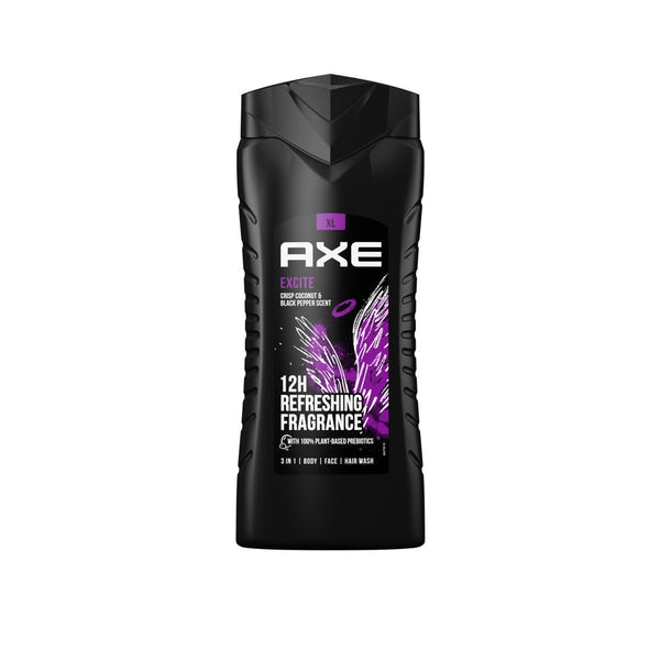 Axe Excite 12h Long Lasting Fragrance 3 In 1 Body Wash 400ml