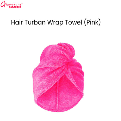 Glamorous Face Hair Turban Wrap Towel (Pink)