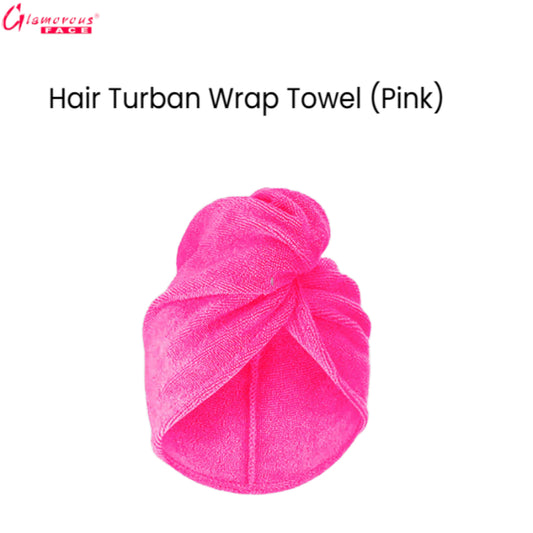 Glamorous Face Hair Turban Wrap Towel (Pink)