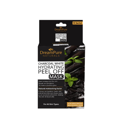 Dream Pure Naturals Charcoal white Hydrating Peel Off Mask (10 Sachet)
