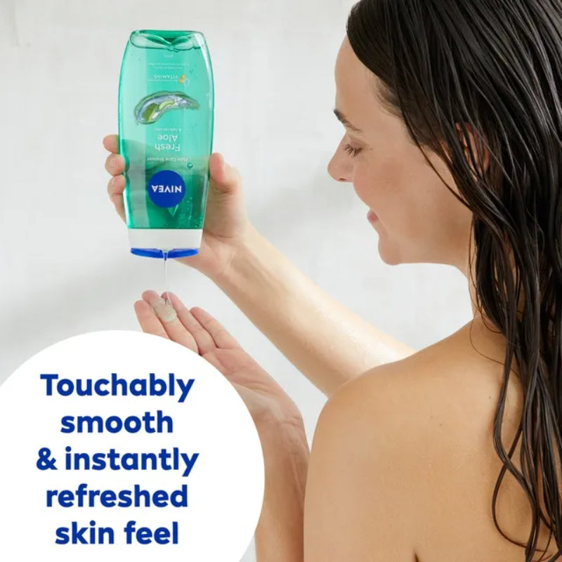 Nivea Fresh Shower Fresh Aloe Aloe Fresh Scent 250ml – Refreshing Body Wash for Soft, Hydrated & Smooth Skin