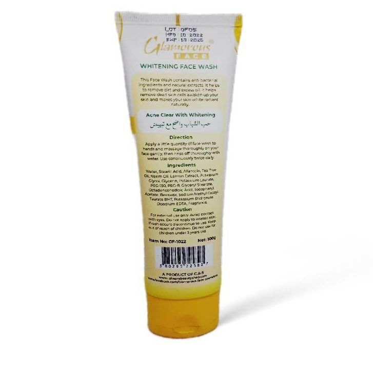 Glamorous Face Whitening Lemon Face Wash 100gm