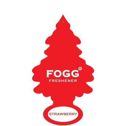 Fogg Strawberry Paper Air Freshener – Long Lasting Sweet Fragrance Hanging Card for Car, Room & Wardrobe