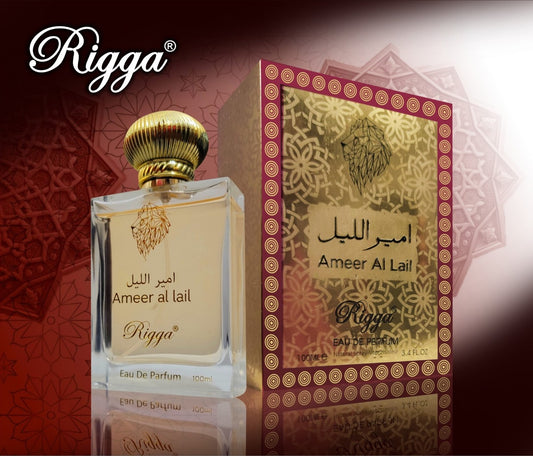 Rigga Ameer Al Lail Eau de Parfum 100ml - Long Lasting Rich Oriental Woody Spicy Fragrance Perfume for Men Strong Luxury Nigh