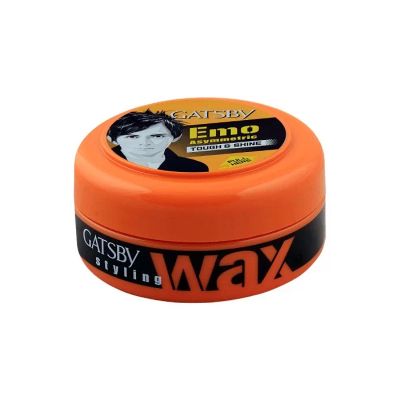 Gatsby Styling Wax Tough & Shine Orange 75g - Strong Hold Hair Wax for High Shine Finish, Long Lasting Control & Defined Styl
