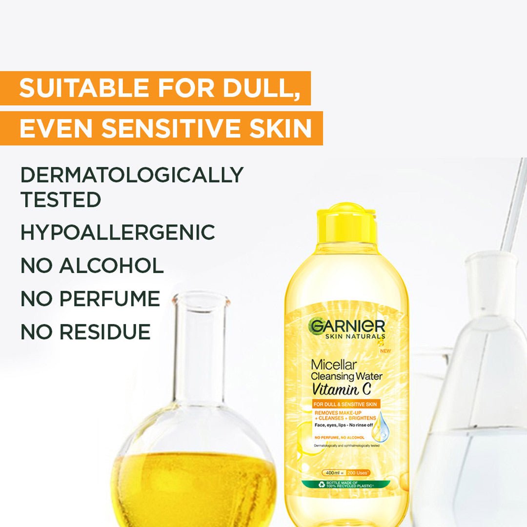 Garnier Micellar Cleansing Water Vitamin C For Dull & Sensitive Skin 125ml