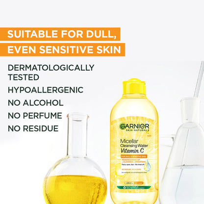 Garnier Micellar Cleansing Water Vitamin C For Dull & Sensitive Skin 125ml