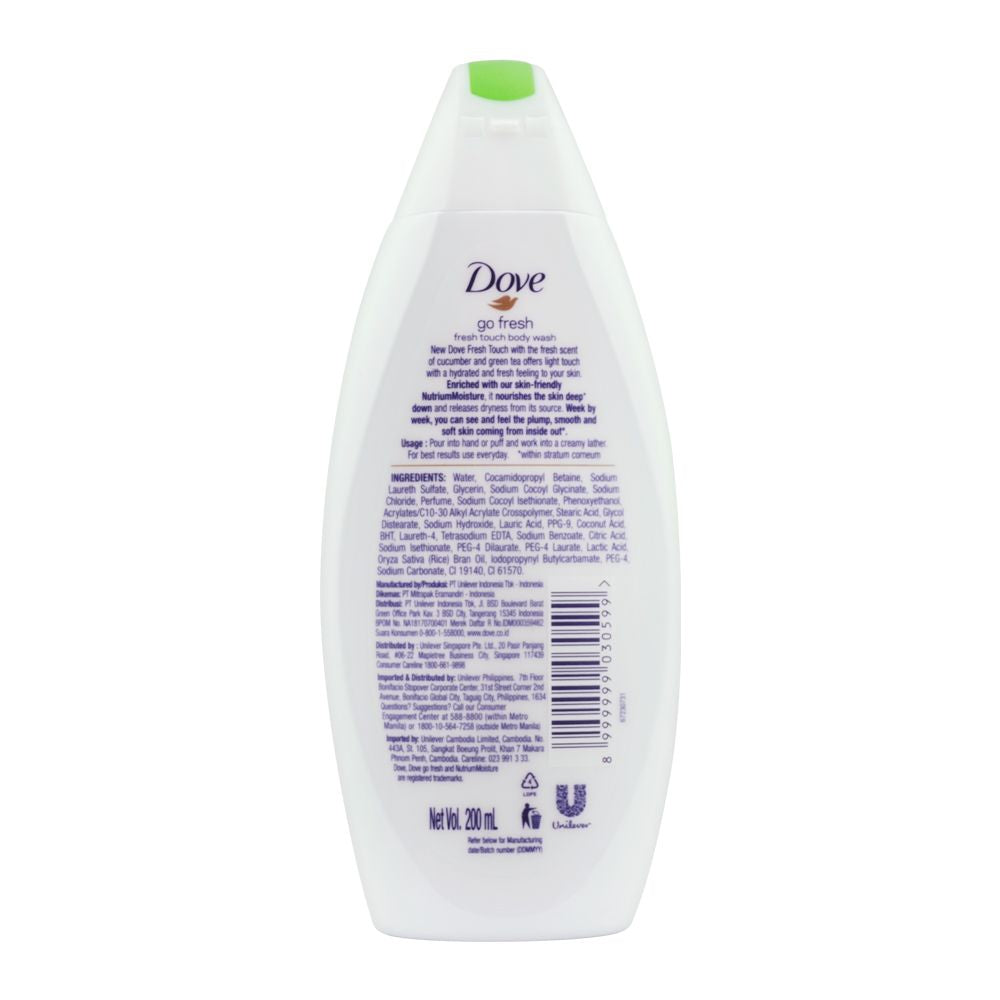Dove Go Fresh Cucumber & Green Tea Scent Body Wash 200ml