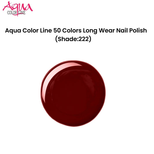 Aqua Color Line 50 Colors Long Wear Nail Polish (Shade:222)