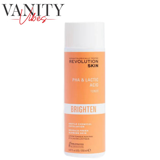 Revolution Skincare PHA & Lactic Acid Toner Brighten 200ml Exfoliating & Radiance-Boosting Toner
