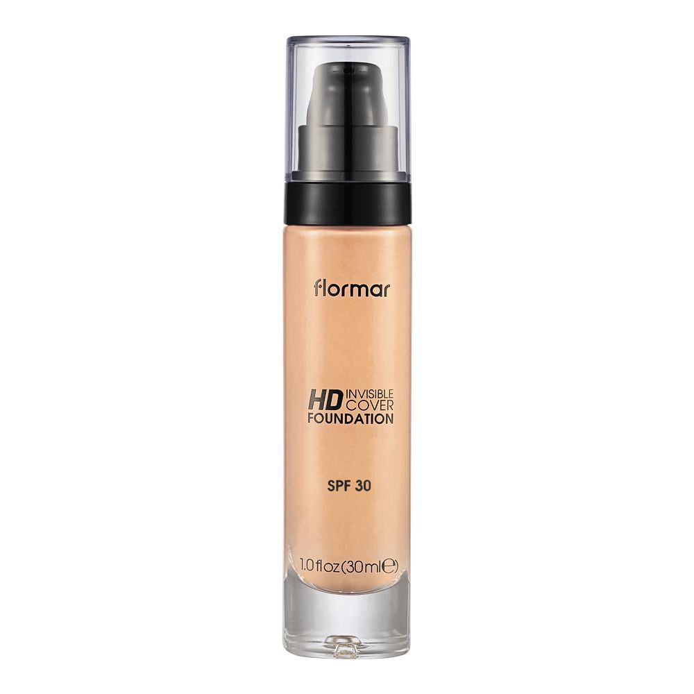 Flormar Invisible Cover HD Foundation SPF 30 (Shade: 70 Creamy Beige) 30ml