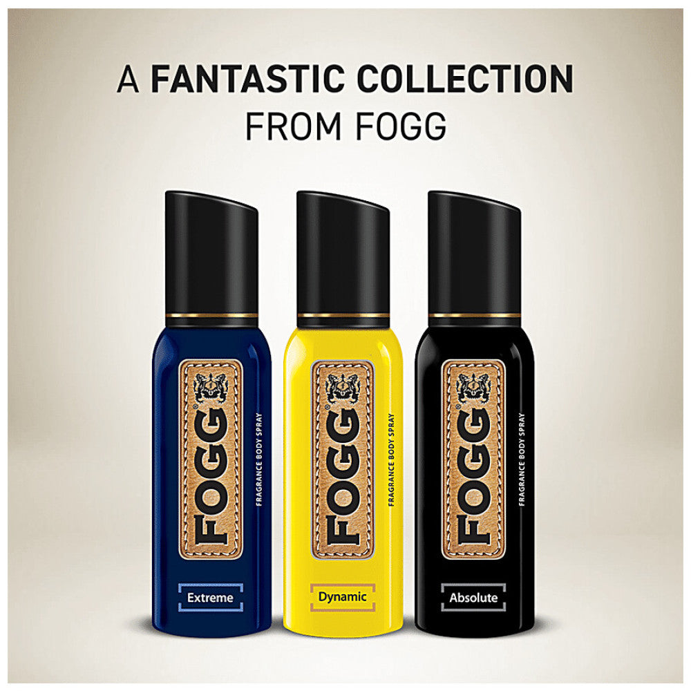 FOGG Absolute Fragrance Body Spray 120ml - Long Lasting Strong Masculine Perfume Deodorant Spray for Men Daily Wear Fresh Sce