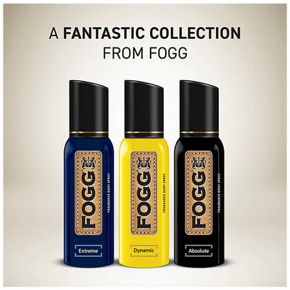 FOGG Absolute Fragrance Body Spray 120ml - Long Lasting Strong Masculine Perfume Deodorant Spray for Men Daily Wear Fresh Sce