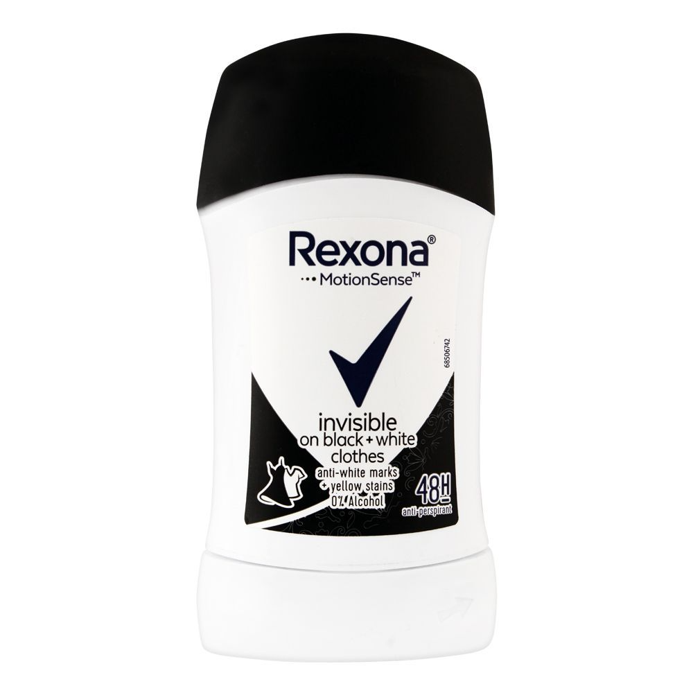 Rexona Women Invisible Black + White Antiperspirant Deodorant Stick 40g