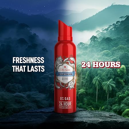 Old Spice Wolfthorn 0% Gas Deodorant Body Spray 140ml for Men