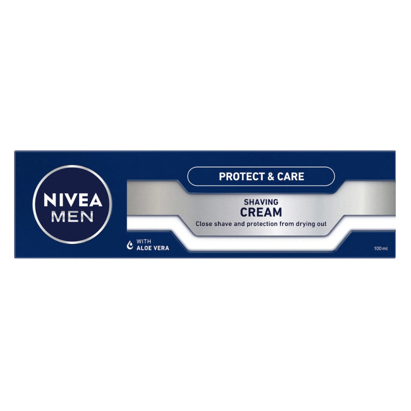 Nivea Men Protect & Care Shaving Cream with Aloe Vera 100 ml Soothes Skin & Provides Smooth Shave