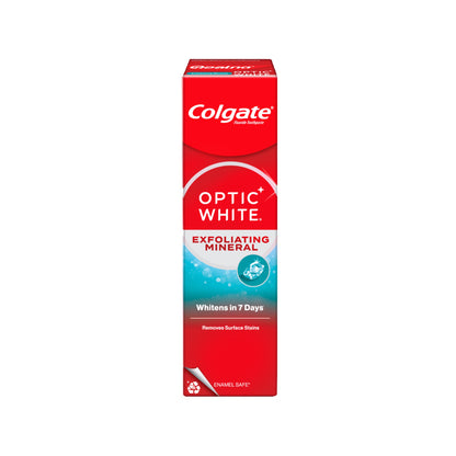 Colgate Optic White Exfoliating Mineral Toothpaste 100g Brightening & Deep Clean Formula