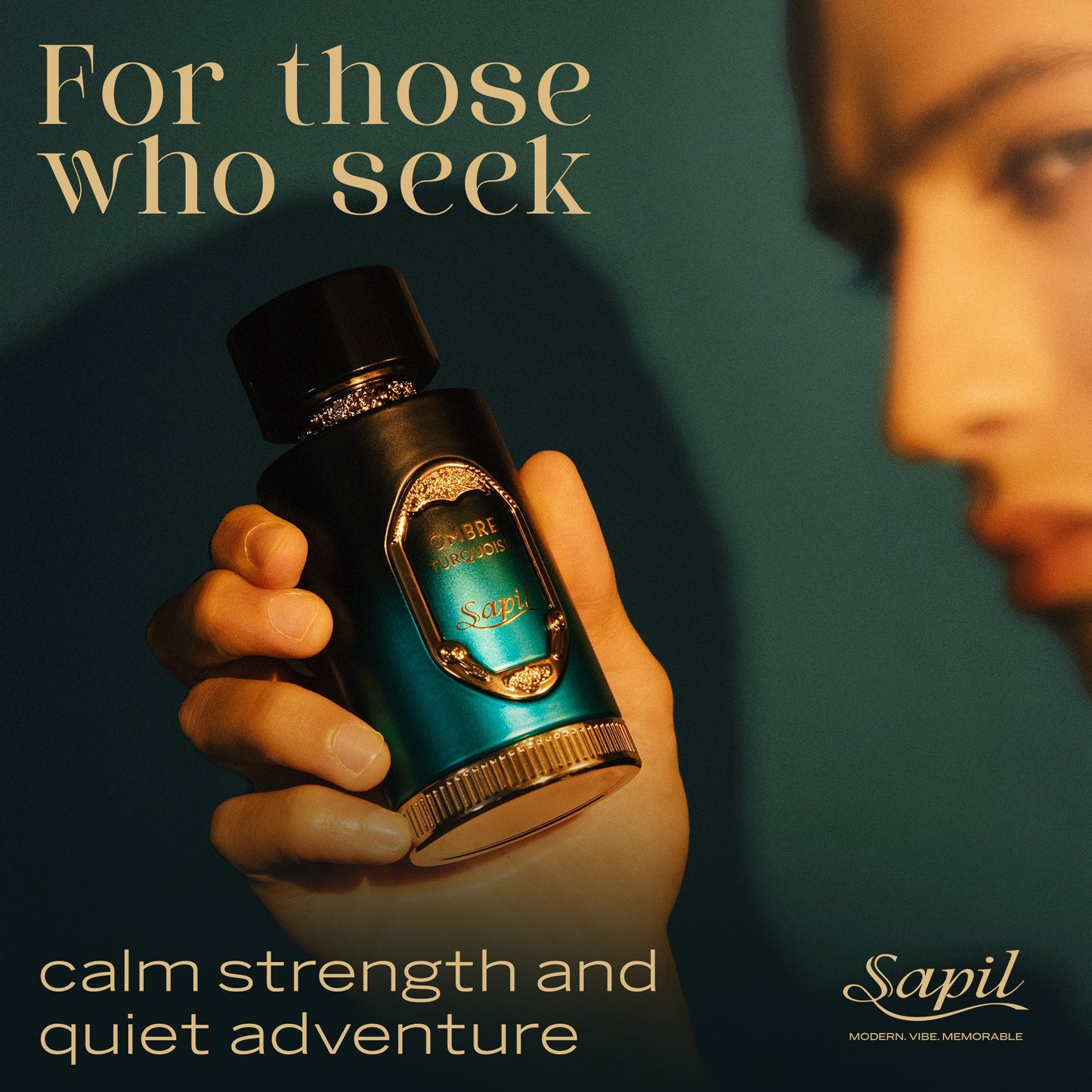 Sapil Ombre Turquoise Eau de Parfum for Men & Women 100ml - Long Lasting Fresh Aquatic Woody Fragrance Perfume with Citrus Ma