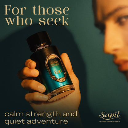 Sapil Ombre Turquoise Eau de Parfum for Men & Women 100ml - Long Lasting Fresh Aquatic Woody Fragrance Perfume with Citrus Ma